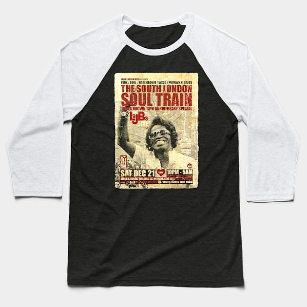 POSTER TOUR - SOUL TRAIN THE SOUTH LONDON 105 Baseball T-Shirt by Promags99